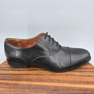 Wolf & Shepherd Oxfords Men's 13 Black Leather Cap Toe Lace Up Dress Shoes
